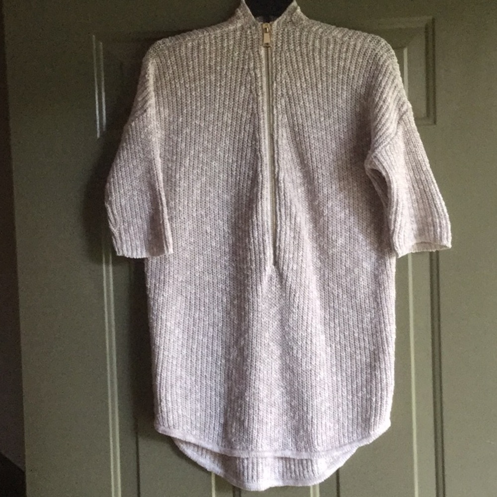 Zip up knitted sweater